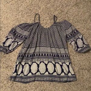 Cold shoulder babydoll top